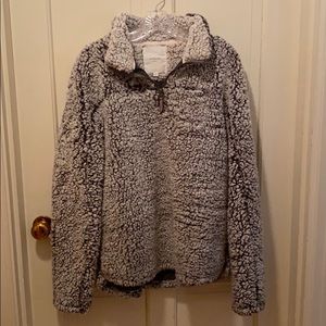 Quarter Zip Fluffy Sherpa Pullover